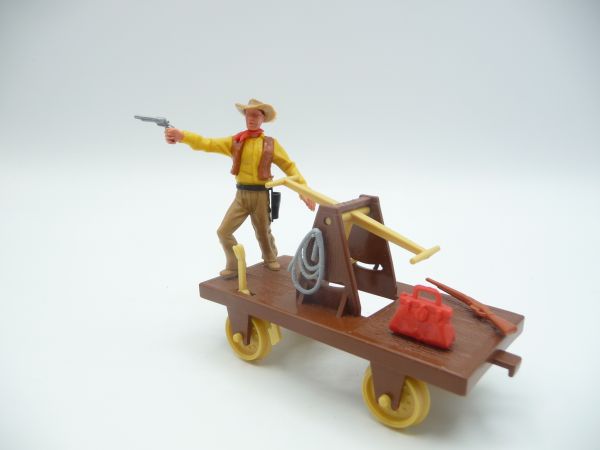 Timpo Toys Handcart with Cowboy - top condition