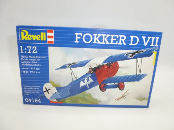Revell 1:72 Fokker D VII, No. 04194 - orig. packaging, on cast