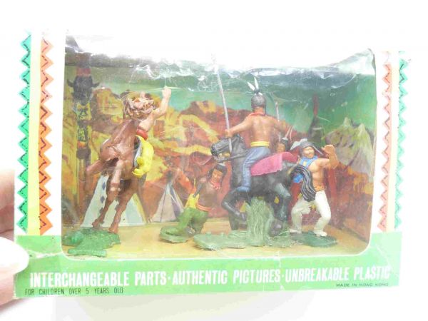 Cowboy + Indian adventure set: 5 Indians in a great blister box