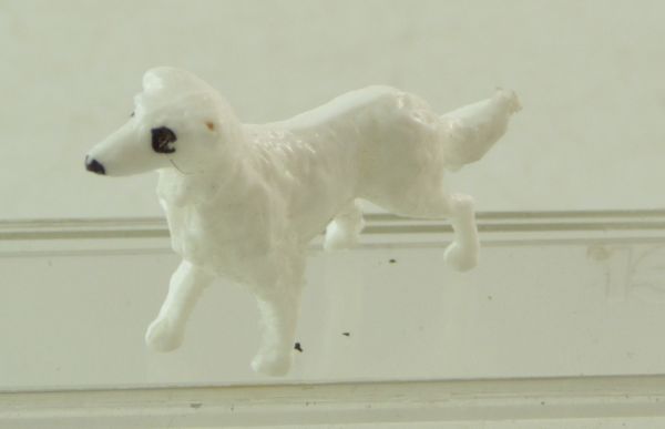 Reisler Dog running, white
