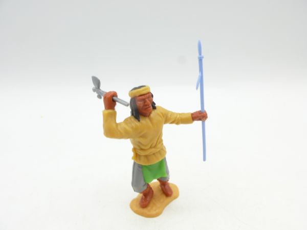 Timpo Toys Apache stehend beige mit Tomahawk + Speer
