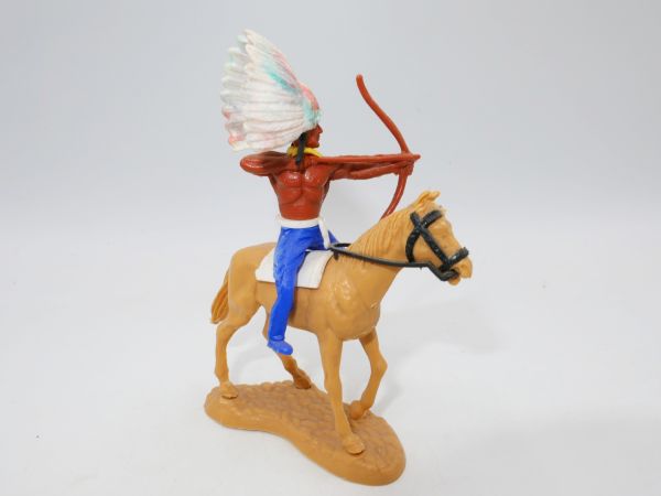 Timpo Toys Indian 2nd version with bow on rare walking horse