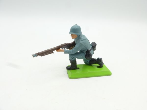 Britains Deetail German 1st version kneeling with MG - as good as new