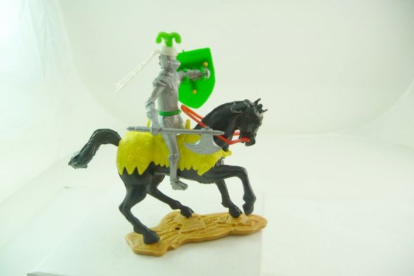 Cherilea Knight riding with battleaxe + shield - shield loops torn