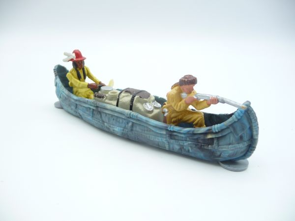 Britains Canoe with trapper + Indian + cargo