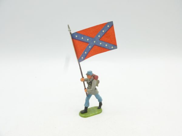 Elastolin 4 cm Southern States: Flag bearer marching, No., 9184