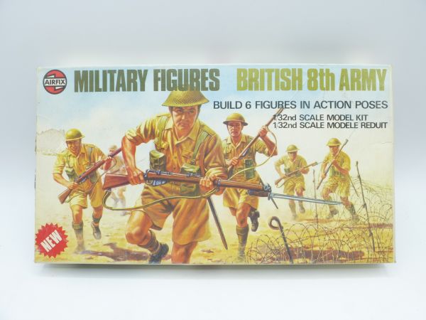 Airfix 1:32 British 8th Army, No. 03501-7 - orig. packaging, figures on cast