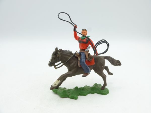 Britains Swoppets Cowboy riding with lasso
