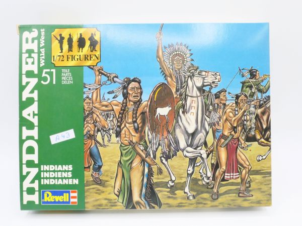 Revell 1:72 Indians, No. 2555 - orig. packaging, on cast