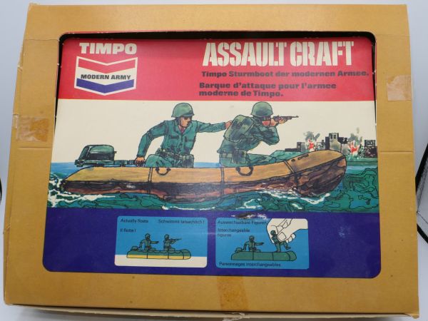 Timpo Toys Dealer box (empty box) for assault boats mod. Army ref. No. 1009