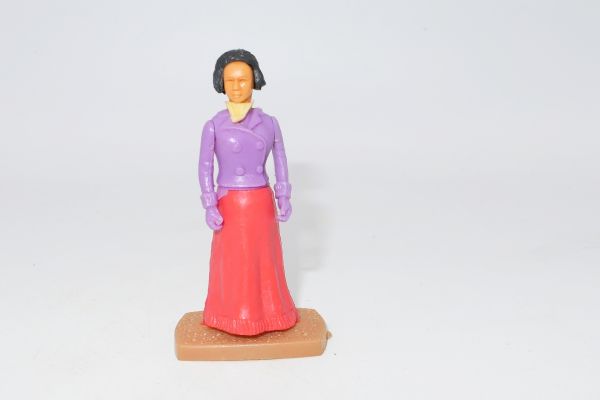 Plasty Lady without hat, purple blouse
