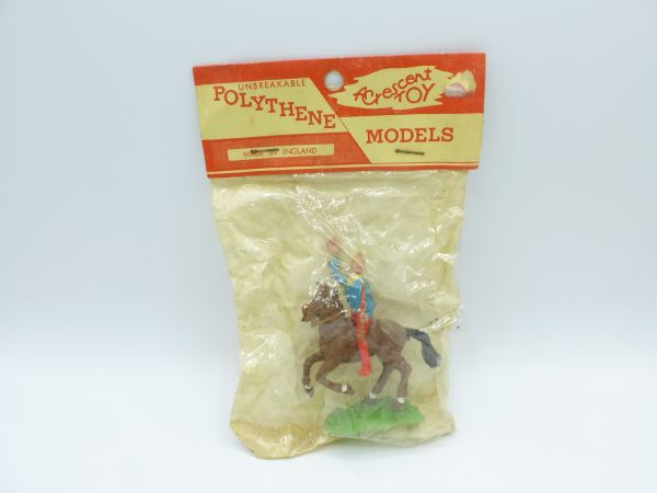 Crescent Toys Rare early Cowboy on horseback, rifle sideways, arm raised