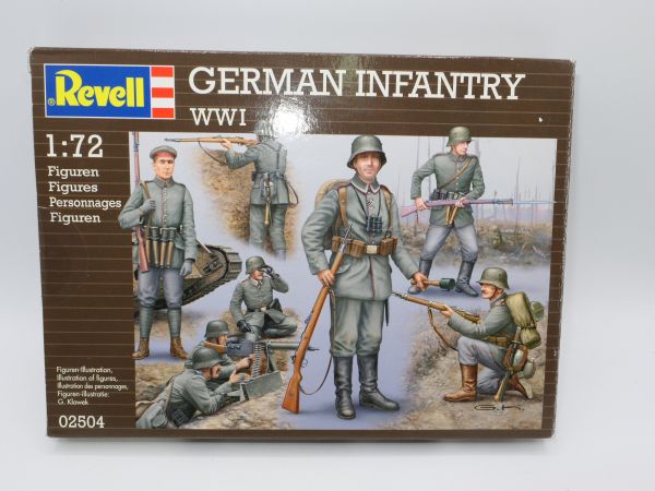 Revell 1:72 German Infantry WW I, No. 2504 - orig. packaging, on cast