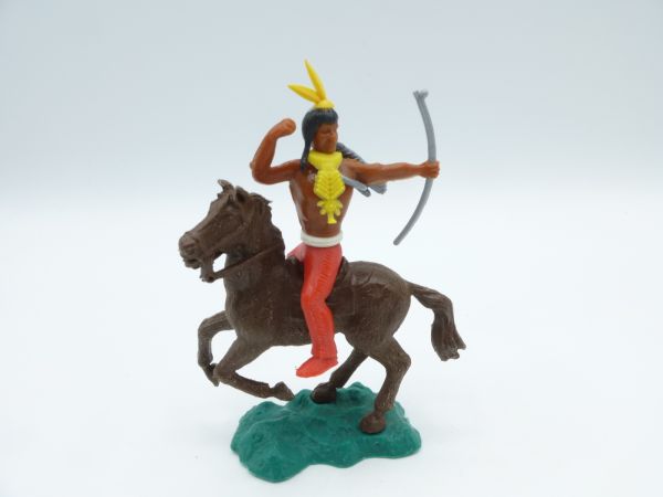 Crescent Toys Indianer reitend mit Bogen - seltenes Originalpferd