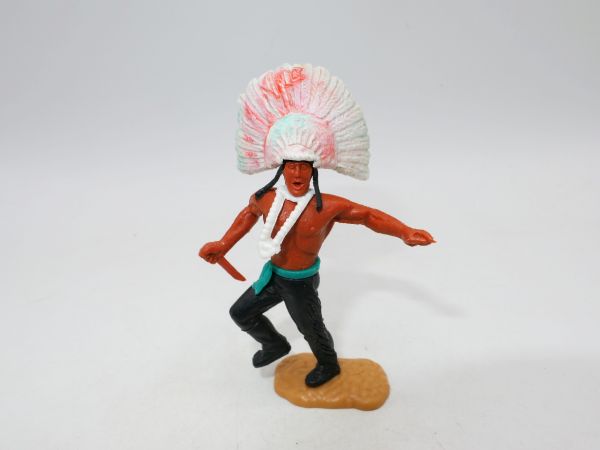 Timpo Toys Chief with short feather headdress