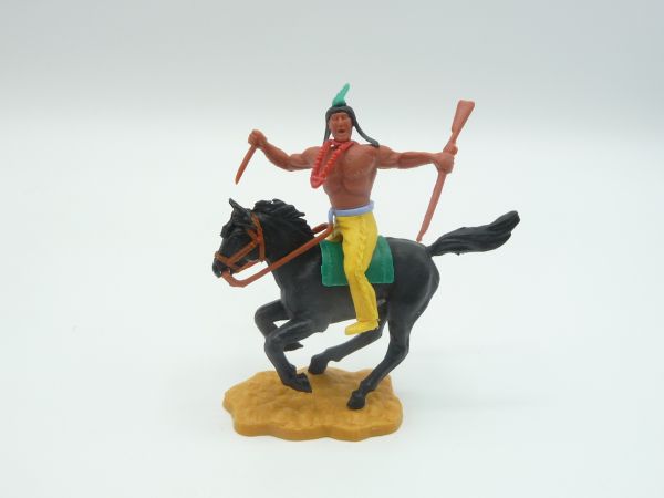 Timpo Toys Indian 2nd version riding with knife + rifle