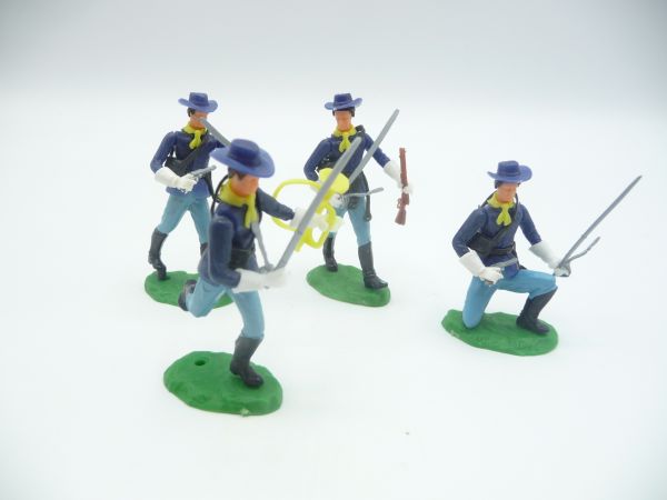 Elastolin 5,4 cm 4 Union Army Soldiers standing - nice set