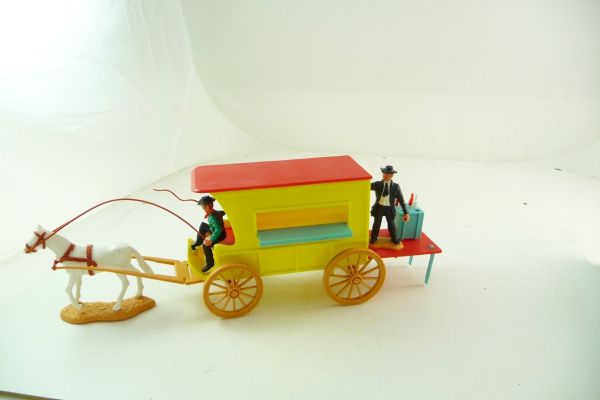 Timpo Toys Dr. Tripp carriage, yellow/red/turquoise - complete, very good condition