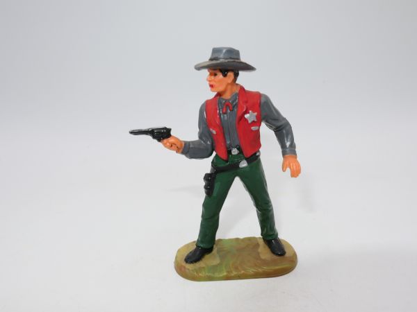 Elastolin 7 cm Sheriff with pistol, No. 6985