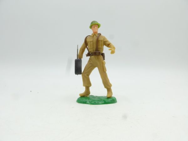 Elastolin 7 cm Englischer Soldat mit Funkgerät