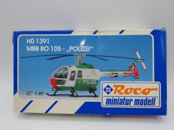 Roco Minitanks MBB BO 105 "Police" helicopter 1:87/H0, No. 1391