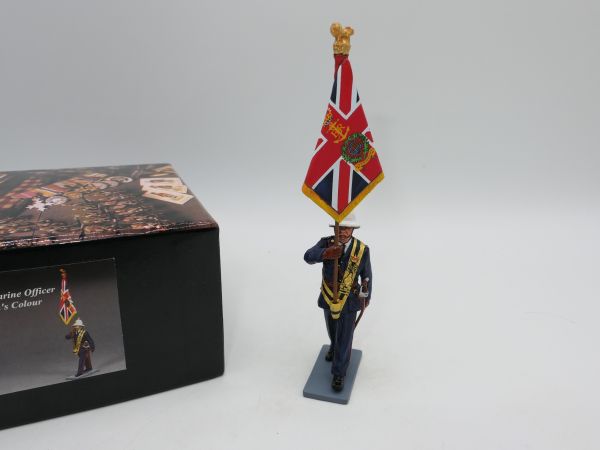 King & Country Royal Marine Officer with Queen's Colour, Nr. CE 042 - OVP