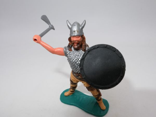 Timpo Toys Viking standing with battle axe + shield (black) - replica