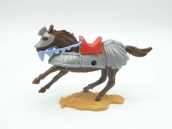 Timpo Toys Armoured horse, dark brown