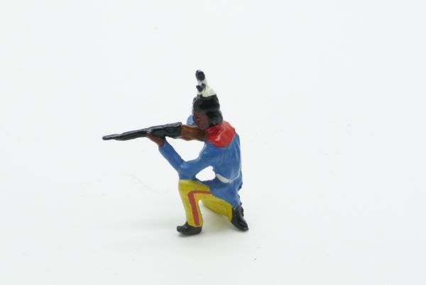 Merten Indianer kniend, Gewehr schießend