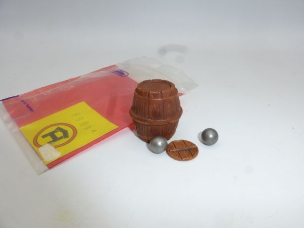 Elastolin 7 cm Barrel with lid + 2 bullets, No. 9803 - in original bag