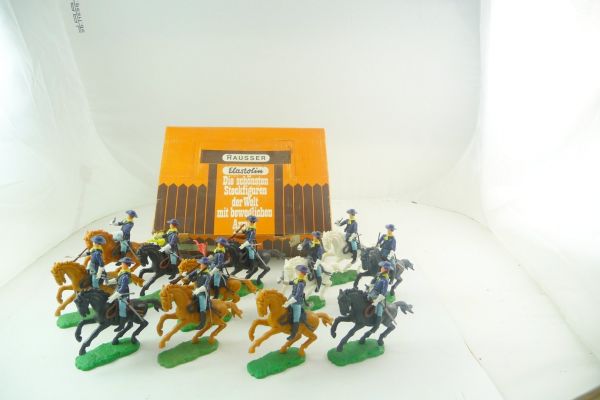 Elastolin 5,4 cm Bulk box with 12 riding Union Army soldiers