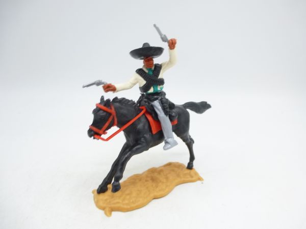 Timpo Toys Mexican riding, white, shooting 2 pistols wildly