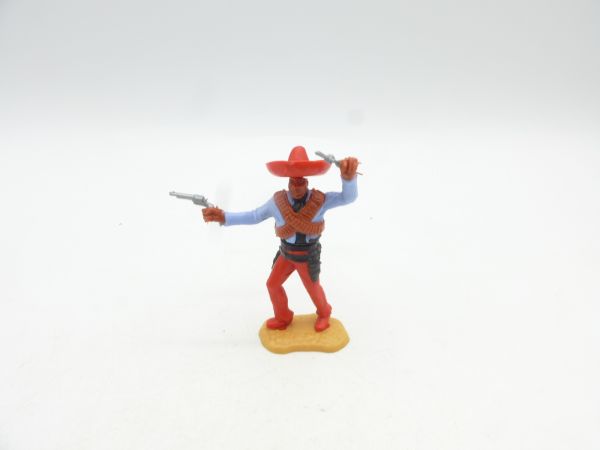 Timpo Toys Mexican standing, shooting wild with 2 pistols, green/yellow