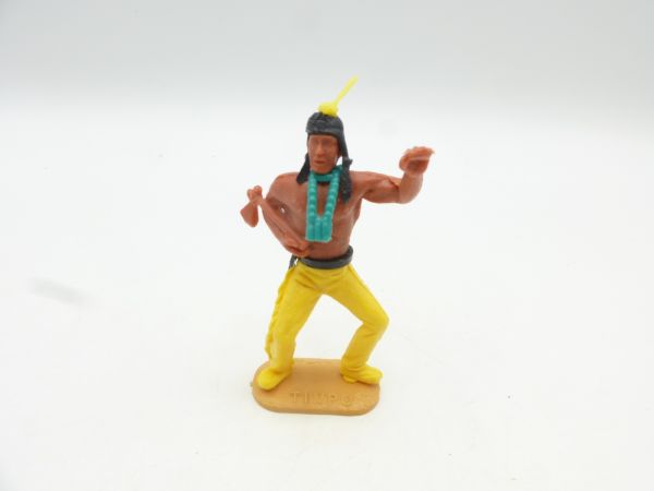 Timpo Toys Indianer 2. Version stehend mit Tomahawk, grüßend