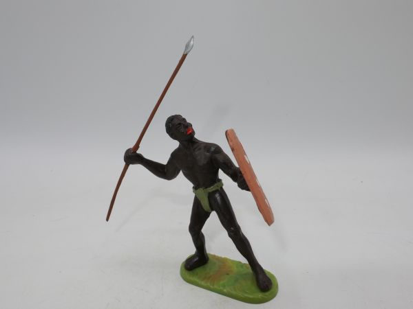 Elastolin 7 cm Afrikaner mit Speer + Schild, Nr. 8202