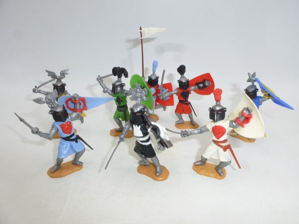 Timpo Toys Visor knights standing (8 figures) - complete set