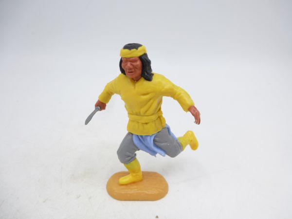 Timpo Toys Apache, yellow, running with knife