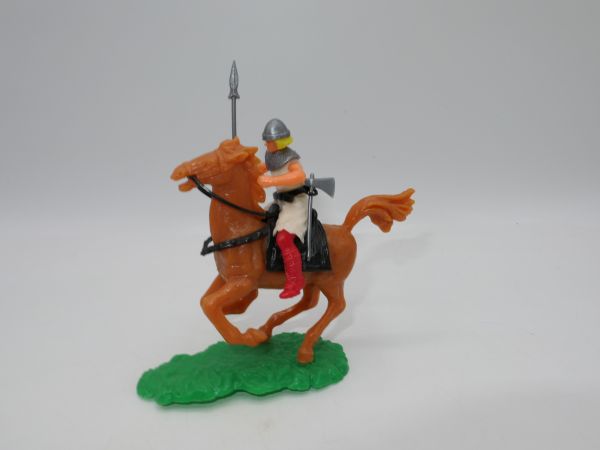 Elastolin 5,4 cm Normanne zu Pferd mit Lanze