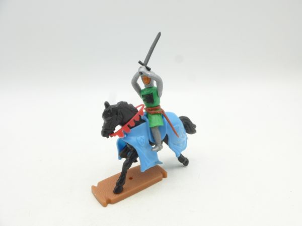 Plasty Wolf knight on horseback, striking sword ambidextrously