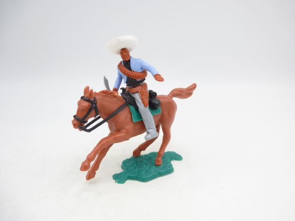 Timpo Toys Mexican riding, light blue with knife - great lower part