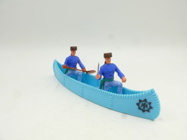 Timpo Toys 2-man canoe trapper, light blue