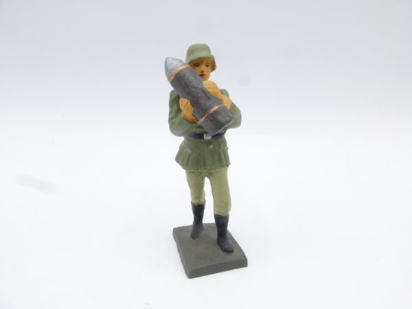 Lineol German soldier with gun cartridge - unused