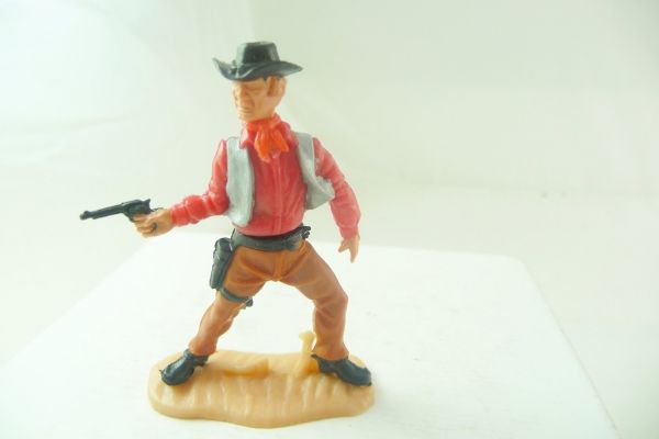 Timpo Toys Cowboy 4. Version stehend mit fester schwarzer Pistole