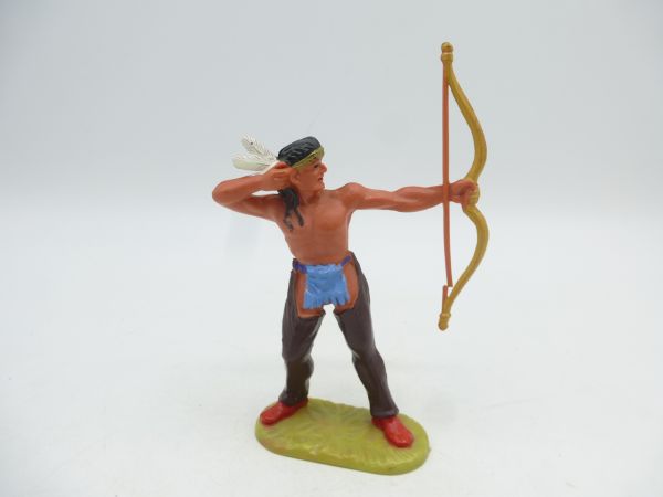 Elastolin 7 cm (beschädigt) Indianer mit Bogen (J-Figur)