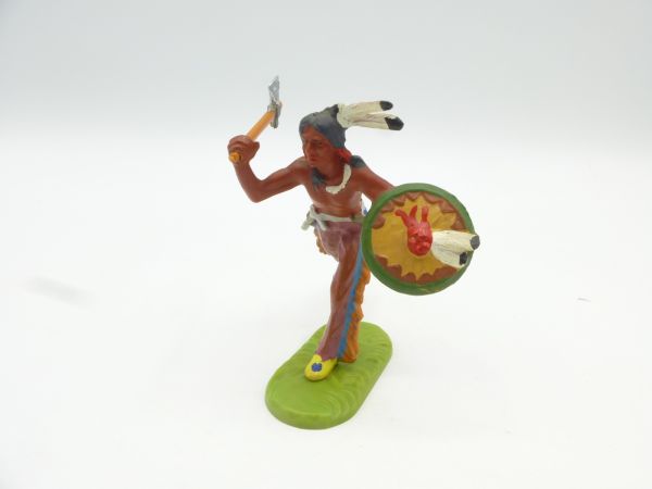 Elastolin 7 cm Indianer laufend mit Tomahawk, Nr. 6827 - sehr guter Zustand