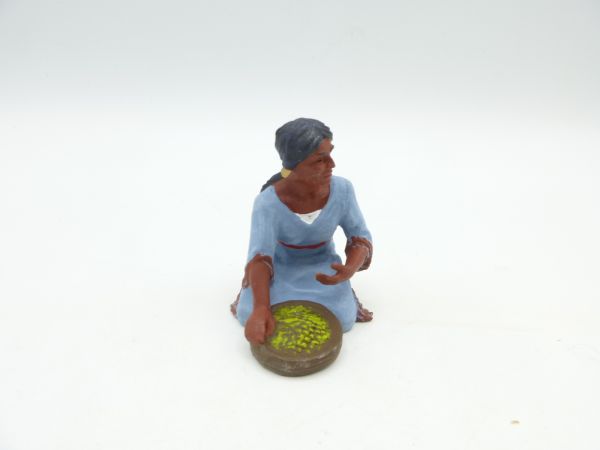 Preiser 7 cm Indianerin mit Schüssel, Nr. 6832 - ladenneu mit OVP