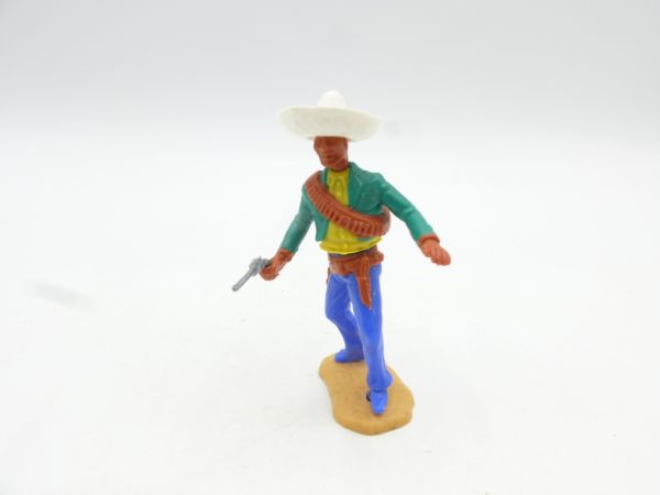 Timpo Toys Mexikaner stehend mit Pistole, grün/gelb