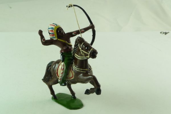 Timpo Toys Indianer reitend, Bogen schießend - seltene Timpo Metallfigur