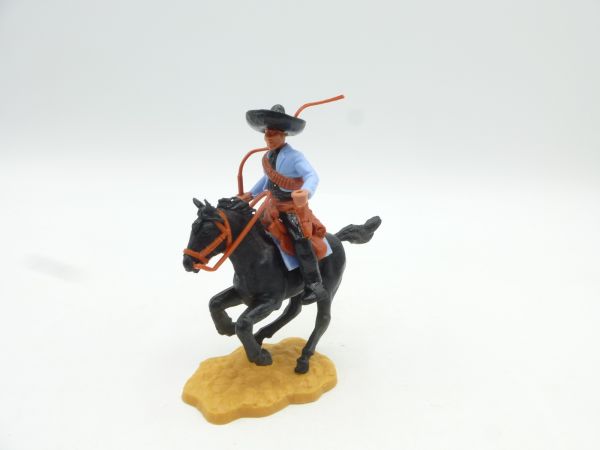 Timpo Toys Mexican riding, light blue/black with whip