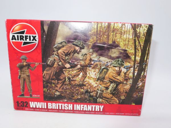 Airfix 1:32 Red Box British Infantry WW II, Nr. 02718 - OVP, komplett